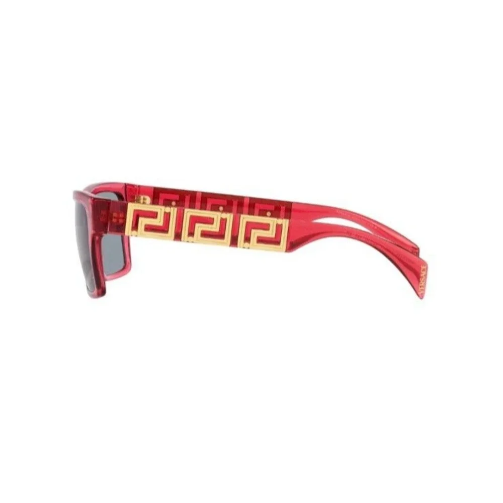 Versace VE4445 5409/1 Transparent Red Gray Sunglasses  NWT